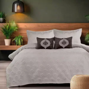 Valtellina India Amora Embroidery Quilted King Size 5 Piece Bedspread Set