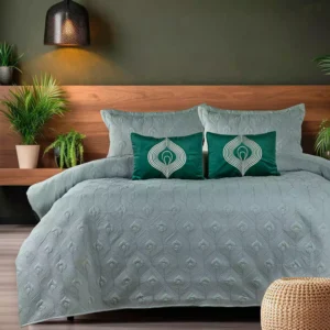 Valtellina India Amora Embroidery Quilted King Size 5 Piece Bedspread Set