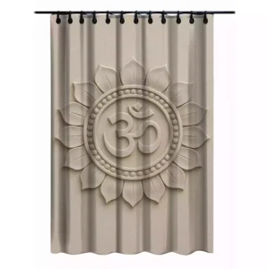 Valtellina Premium Divine Printed Temple Curtain – 7 Feet Long, Single Panel, Pooja Room, & Meditation Spaces.