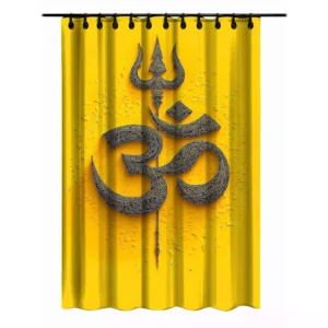 Valtellina Premium Divine Printed Temple Curtain – 7 Feet Long, Single Panel, Pooja Room, & Meditation Spaces.