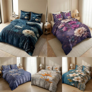 Valtellina India 5 Piece King Size Bedsheet Combo Pack –Premium Glace Cotton Blend Bedsheets with 2 Pillow Covers Each